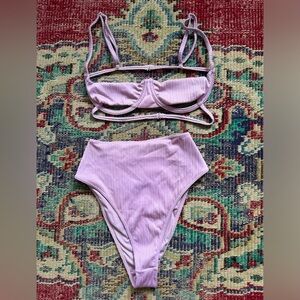 Frankie’s Bikinis Anne Plissé Wisteria Set Size Small